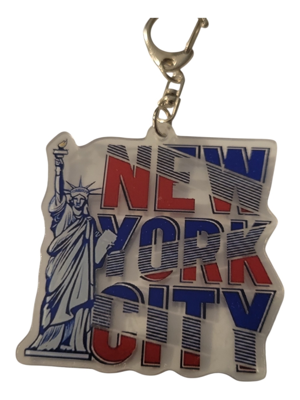 🗽NYC Statue of Liberty Keychain - Red & Blue